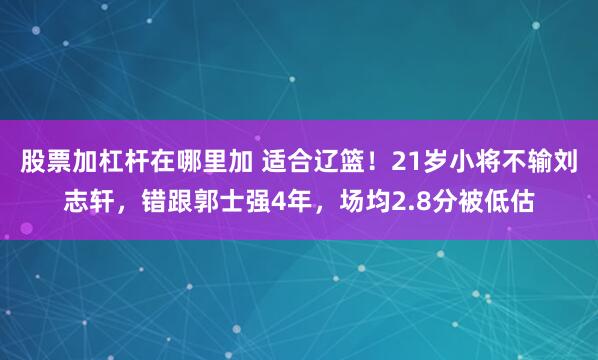 股票加杠杆在哪里加 适合辽篮！21岁小将不输刘志轩，错跟郭士强4年，场均2.8分被低估