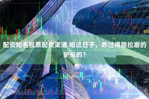 配资知名股票配资渠道 咱这日子，咋过得跟拉磨的驴似的？