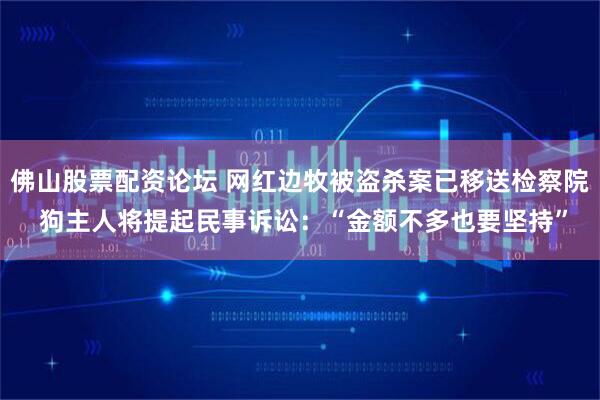 佛山股票配资论坛 网红边牧被盗杀案已移送检察院 狗主人将提起民事诉讼：“金额不多也要坚持”